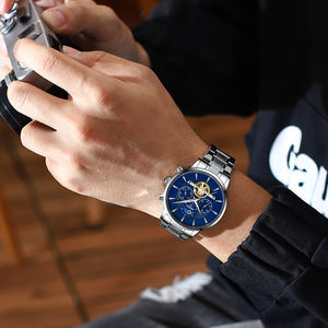 นาฬิกาควอตซ์ผู้ชาย รุ่น 2309A สายสแตนเลสสตีล สไตล์ธุรกิจ หน้าปัดกระจกมิเนอรัล กันน้ำ และเรืองแสง - Product Image 6