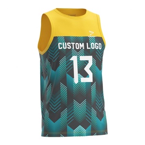 Maillots de volley-ball en spandex pour équipes sportives, sublimation en usine, uniformes noirs, maillots de volley-ball pour hommes, couleurs bleues - Product Image 3