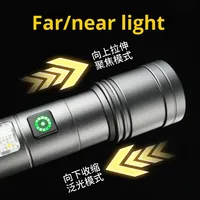 Lampe laser de camping rechargeable SA-M117, multifonction, haute luminosité, blanc, longue portée (200-500m), télescopique