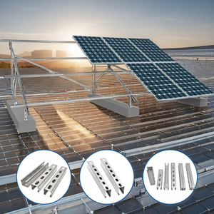 Support antisismique en acier à canal ZAM C de haute qualité Support photovoltaïque perforé à trois côtés galvanisé à chaud - Product Image 5