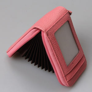 Vendita calda della fabbrica in pelle <span class=keywords><strong>porta</strong></span> <span class=keywords><strong>carte</strong></span> fisarmonica titolare della carta di credito personalizzato di alta qualità <span class=keywords><strong>donna</strong></span> portacarte portafoglio - Product Image 1