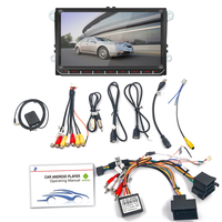 Head Unit Mobil Android Universal 9 Inch 2 Din VW, AVN Wireless CarPlay untuk Passat Polo Golf Mk5 Mk6 Jetta