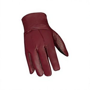 Premium Burgundy Leather <b>Driving</b> <b>Gloves</b> Full Finger Unisex Design Soft Comfortable Fit for <b>Women</b> and Outdoor Activities - Product Image 2