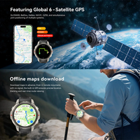 Reloj Inteligente Resistente DM59 con GPS, Pantalla AMOLED de 1.43'', Resistente al Agua IP67, Mapa Fuera de Línea, Altímetro, Brújula, para Contestar Llamadas, Calendario, Android