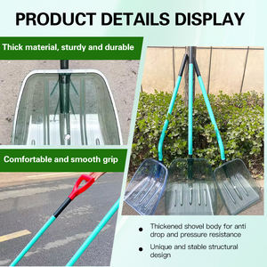 OEM/ODM kar İtici bahçe kar Spade tarım plastik kar küreği kış için kolu ile - Product Image 3