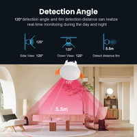 Détecteur de présence humaine ZigBee 24G avec temps de retard réglable de 2 à 1500 secondes, détecteur d'occupation humaine par radar, luminosité 0-2000LUX
