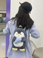 Nouveaux sacs d'école Kawaii pour enfants, sacs à dos pour enfants, sacs à dos scolaires, sacs à dos mignons en peluche, petit pingouin, sac à dos pour enfants