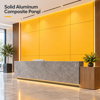 Panneau composite en aluminium ACM blanc solide revêtu de PE de 3 mm et 4 mm pour le revêtement des plafonds et des colonnes