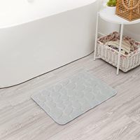 Tapis de bain en mousse à mémoire de forme FIGOO-Soft, tapis de sol pour salle de bain, séchage rapide, super absorbant, antidérapant, tapis de bain en pierre
