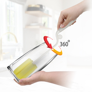 แปรงล้างขวดหมุนได้ 360 องศา จากผู้ผลิตโดยตรง แปรงขัดขวดโฟมความหนาแน่นสูง คุณภาพเยี่ยม - Product Image 3