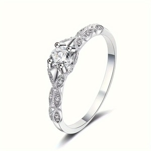 Anello rotondo da donna con design semplice a cerchio, accessorio per dito da indossare tutti i giorni - Product Image 5