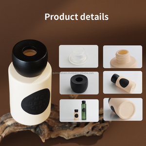 Eric 4oz 8oz làm mát không khí Nước hoa thủy tinh khuếch tán chai 150ml thủy tinh màu Đen hương thơm dầu sậy khuếch tán chai với hộp - Product Image 4