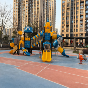 Parque Infantil Comercial Temático Espacial de Gran Tamaño al por Mayor, Torre de <span class=keywords><strong>Toboganes</strong></span> de Plástico LLDPE y Acero para Exteriores, Parques y Preescolares - Product Image 2