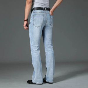 Jeans Vintage a Zampa d'Elefante per <span class=keywords><strong>Uomo</strong></span>, Jeans Bootcut Classici, Pantaloni Casual alla Moda, Pantaloni Blu Chiaro - Product Image 5