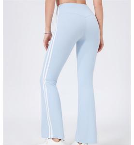 Wholesale Women's High Waist <b>Flare</b> Yoga Pants with Side Stripes Butt Lifting Workout <b>Leggings</b> Buttery Soft Sports <b>Leggings</b> - Product Image 2