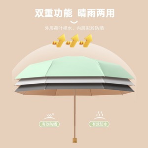 Nuevo Paraguas de Moda con 8 Varillas de Nailon, Plegable Manualmente, Protección Solar y Contra la Lluvia, Resistente a los Rayos UV, Diseño Minimalista - Product Image 3