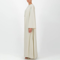 Abaya en lin musulmane au design personnalisé, dernière collection, couleur unie, longueur intégrale, vêtements islamiques modestes pour femmes, abayas en viscose de lin de qualité supérieure