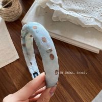 C&J YANYE 2.5CM Bandeaux pour cheveux et accessoires capillaires pour femmes et jeunes filles, en tissu de marque de luxe à motif floral rétro
