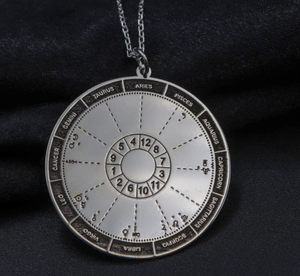 316l Stainless Steel Personalized Natal Birth <strong>Chart</strong> Map Necklace Circle <strong>Astrology</strong> Pendant Wholesale Handmade Jewelry