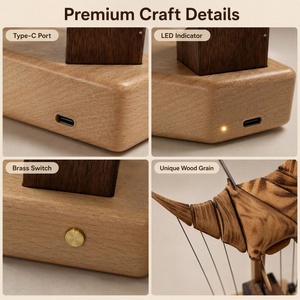 Manta Raya Cinética de Madera Hecha a Mano por Jhisen, Adorno Navideño Premium para el Hogar, Muestra Disponible, Venta al por Menor y al por Mayor - Product Image 2