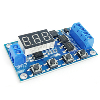 直流 12V 24V 双 MOS LED 数字时间延迟继电器触发周期定时器延迟开关电路板定时控制模块 DIY