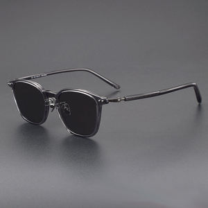 نظارات شمسية على الطراز الياباني من GMS829 مصنوعة يدويًا من مادة الأسيتات والتيتانيوم الخالص بإطار خفيف وفاخر نظارات مربعة UV400 - Product Image 3