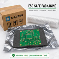 Carte de contrôle IoT pour maison intelligente, 2 à 6 couches, PCB FR4 optimisé RF, taille personnalisée, tolérance d'impédance +/-5%, finition de surface ENIG, PCBA