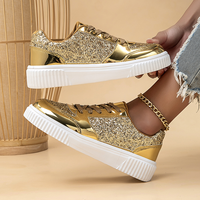 Chaussures de sport pour femmes, légères, avec semelle intermédiaire en EVA scintillante, résistantes aux chocs, confortables, à lacets, pour la course à pied et la marche