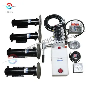 High quality RV auto leveling balancing telescopic hoist hydraulic cylinder with control panel