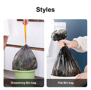 Custom Design Grande Forte À Prova de Vazamento Saco De Lixo Drawstring Bin Liners Trash Plastic Bags - Product Image 2