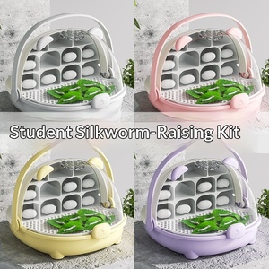 Cross-border Silkworm Space Capsule Student Raising <strong>Container</strong> Scientific Breeding Observation Features PP Material Semi-Circle - Product Image 6