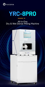YUCERA YRC-8PRO Machine de fraisage dentaire 5 axes tout-en-un, sèche et humide, pour couronnes et bridges en zircone, PEEK et titane - Product Image 2