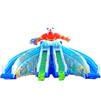 Toboggan gonflable extérieur d'amusement commercial Offre Spéciale grand parc aquatique toboggans avec piscine pour adultes