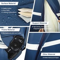Chaise capitaine en cuir PU imperméable sièges de bateau oreillers lombaires en mousse à mémoire de forme coussins de siège forme oblongue fabriqués à la main personnalisables