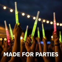 Sucettes fluorescentes en forme de bâtonnets, idéales pour les fêtes d'anniversaire, les mariages, les festivals et la décoration d'événements