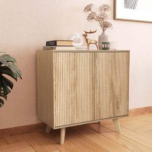 Moderno Simple MDF Tablero de madera Panel de gabinete <span class=keywords><strong>Aparador</strong></span> de rayas verticales personalizado para comedor Sala de estar Dormitorio Muebles de hotel - Product Image 2