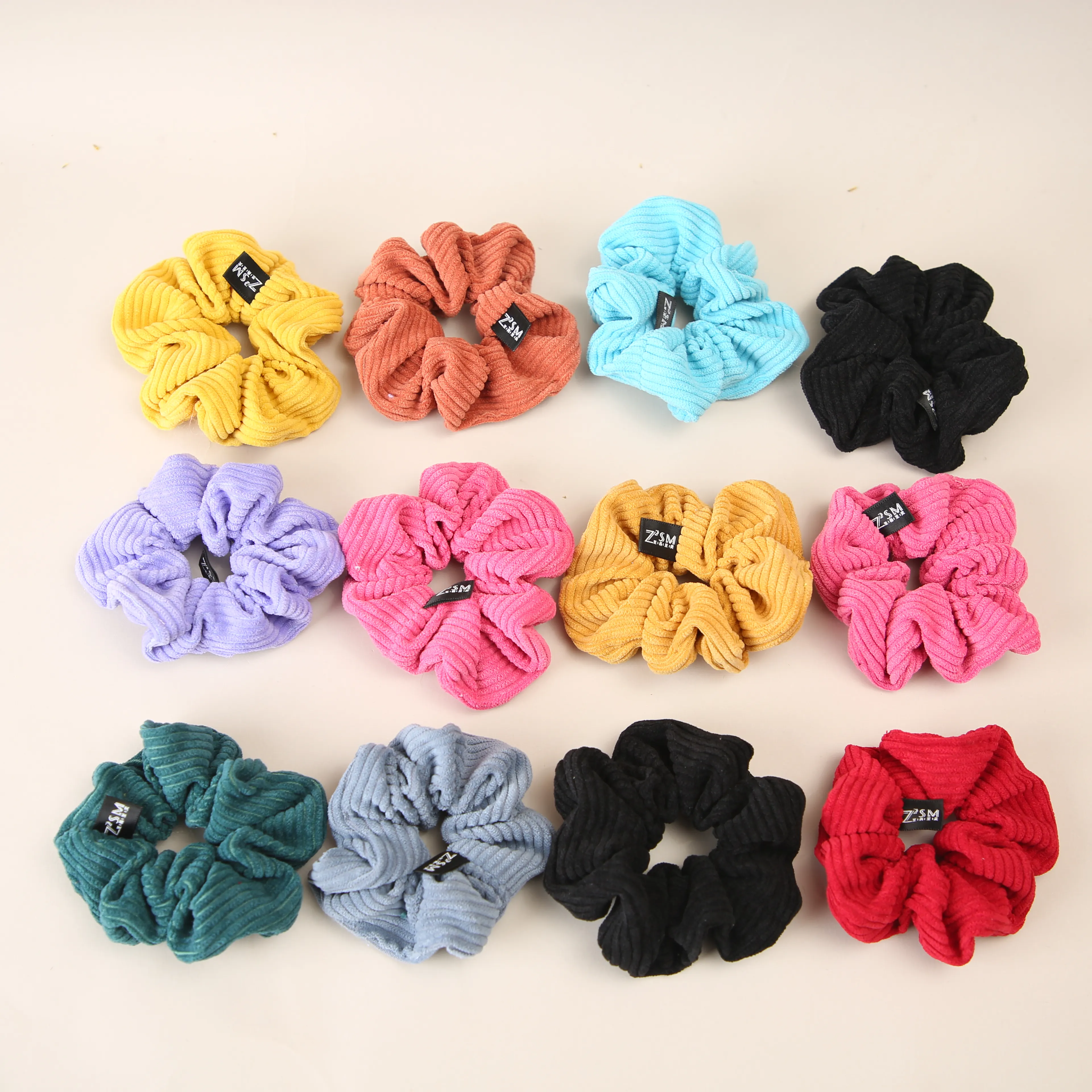 Accessori per capelli Scrunchies con cerniera per capelli in velluto tascabile grande