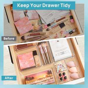 Clear PS Eco-Friendly Bedroom <b>Makeup</b> Mini Drawer Storage Trays Kitchen Bathroom Clothing Organizer - Product Image 2