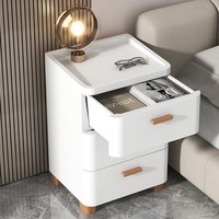 Meuble de rangement multifonctionnel à 5 tiroirs empilables en plastique blanc pour salon, chambre à coucher, chevet, chaussures et literie – Fabriqué en Chine