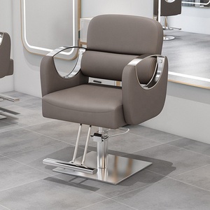 Silla de Barbería Resistente con Cuero PU, Rotación de 360 Grados y Altura Ajustable para Uso Comercial - Product Image 1