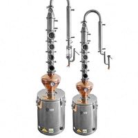 REALMAX 50L Alambic en Cuivre Rouge pour Distillation d'Alcool Domestique - Équipement de Distillation pour Gin, Vodka, Whisky, Brandy