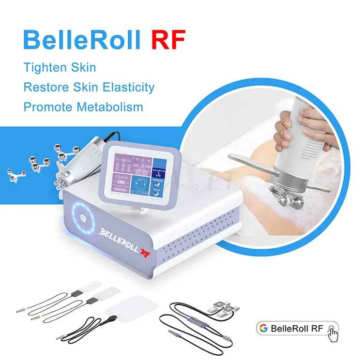 Bracelet ems multipolaire rf 360 machine rotative visage raffermissant dispositif de massage rf corps sculptant rouleau à 360 degrés rf