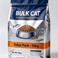 Sac d'emballage pour aliments pour chats, finition mate, anti-lumière, anti-graisse, avec encoche de déchirement facile, pour l'emballage de la marque d'aliments pour chatons (vente en gros)