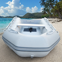 Kayak gonflable Hypalon en PVC de qualité supérieure pour 3 à 4 personnes avec moteur Bateau à rames pour sports nautiques en plein air pour la pêche Plancher aérien inclus