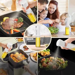 Bouteille pulvérisatrice haute pression en plastique 200ml 300ml 500ml, pulvérisateur à pompe, récipient cylindrique pour huile de cuisson et vinaigre de cuisine - Product Image 3