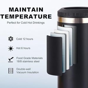 Mug de voyage et isolateur pour canettes de cola rose, pour canettes de 12 oz et bouteilles de bière, tasse isotherme en acier inoxydable et thermocooler - Product Image 4