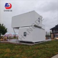 Conteneur maritime modifié de 20 pieds/40 pieds, villa modulaire, cabine mobile Apple, maison préfabriquée, bureau, hôtel, atelier moderne en acier de luxe
