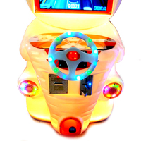 Volant en plastique pour enfants, jeu d'arcade vidéo à pièces, simulateur de course électronique, machine de jeu de conduite automobile pour enfants
