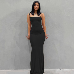 Look Estivo <span class=keywords><strong>Chic</strong></span> 2024 Abito Aderente Sexy con Spalline Sottili per <span class=keywords><strong>Donna</strong></span> - Product Image 5