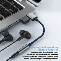Cable USB a 3.5mm para Auriculares de Computadora, Micrófono 2 en 1, Adaptador de Audio sin Controladores, Tarjeta de Sonido, Cable Convertidor de Audio